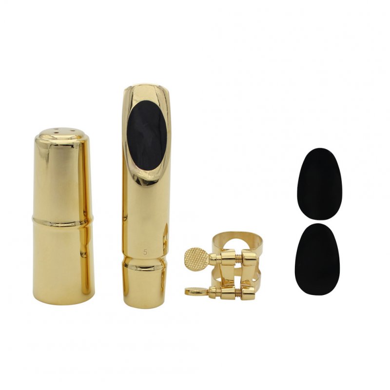 Flute Head Set for Alto Saxophone E-flat Hand-polished Professional Metal Blowing Mouthpieces with Flute Head Cover Dental Pad Pure Sound  7