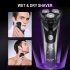 Flyco Electric Razor Fast Charge With LED indicate Intelligent Electric Shaver Wet Dry Rotary black British regulatory