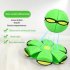 Flying Saucer Ball Magic Deformation UFO With Led Light Flying Toys Decompression Children Outdoor Fun Toys For Kids Gift no light green