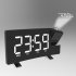 Fm Radio Clock Led Digital Clock Smart Projection  Alarm  Clock Watch Table Electronic Desk Clock Black and blue letter