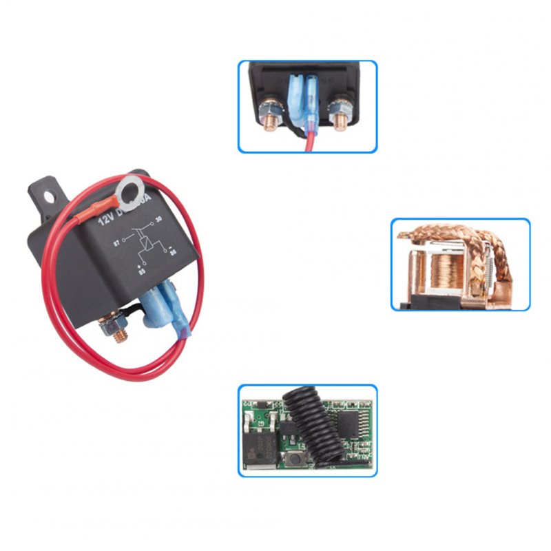 Remote Battery Disconnect Switch Kit 200a 12v RC Intelligent Cut off Switch Prevent Battery Drain Black 2 Keys