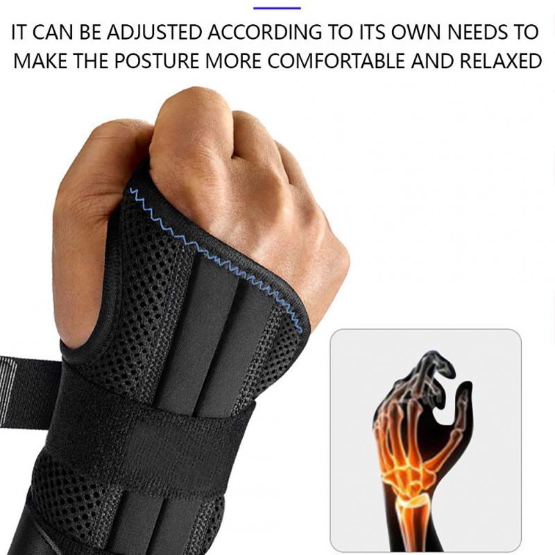Wrist Bandage Adjustable Day Night Wrist Support With Metal Splint For Men Women Arthritis Sprains Sports Protection 