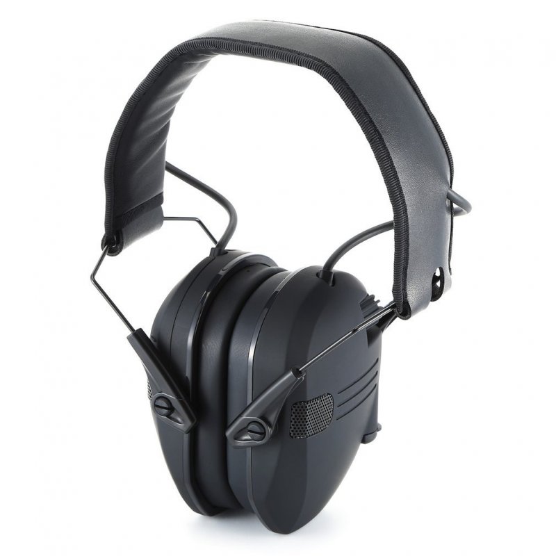 Foldable Anti-Noise Earmuffs Soundproof Ear Defenders for Shooting Ear Defender Electronic Shooting Earmuff Ear Protect black