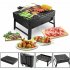 Foldable BBQ Grills Patio Barbecue Charcoal Grill Stove Stainless Steel Outdoor Camping Picnic Accessories As shown