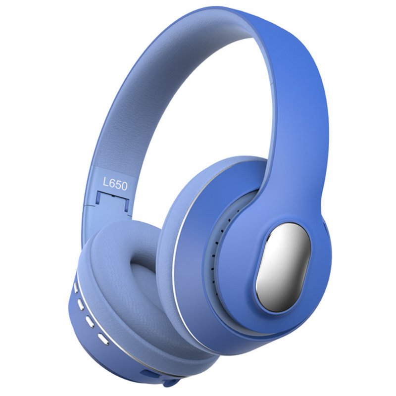 Foldable Bluetooth Headphones Hi-fi Noise Reduction Music Earphone Wireless Gaming Headset Vitality blue