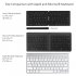 Foldable Bluetooth Keyboard Rechargable Full Size Keyboard for iPhone iPad IOS Mac Android Phone Tablet  black