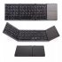 Foldable Bluetooth Keyboard Portable Mini Wireless Touchpad Keypad for ISO Android Windows iPad Silver