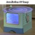 Foldable Cat Litter Box With Lid  Drawer Type Enclosed Cat Toilet  UV Lamp Irradiation  Front Entry  Top Exit  Anti Splashing Cat Potty  Including Scoop  Cat Su