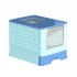 Foldable Cat Litter Box With Lid  Drawer Type Enclosed Cat Toilet  UV Lamp Irradiation  Front Entry  Top Exit  Anti Splashing Cat Potty  Including Scoop  Cat Su