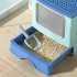 Foldable Cat Litter Box With Lid  Drawer Type Enclosed Cat Toilet  UV Lamp Irradiation  Front Entry  Top Exit  Anti Splashing Cat Potty  Including Scoop  Cat Su