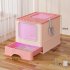 Foldable Cat Litter Box With Lid  Drawer Type Enclosed Cat Toilet  UV Lamp Irradiation  Front Entry  Top Exit  Anti Splashing Cat Potty  Including Scoop  Cat Su