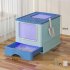 Foldable Cat Litter Box With Lid  Drawer Type Enclosed Cat Toilet  UV Lamp Irradiation  Front Entry  Top Exit  Anti Splashing Cat Potty  Including Scoop  Cat Su