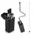 Foldable Drinking Straws Reusable Stainless Steel Telescopic Straw Portable for Drinking Black  black tube 