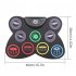 Foldable Drum Kit Portable Usb Hand rolled Electronic Drum With 9 Drum Pad Sets Foot Pedal Drumsticks For Beginners Practicing color