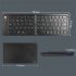 Foldable Keyboard Rechargeable 67 Keys Keyboard Portable Wireless Office Keyboard Compatible For Windows Android IOS black