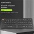 Foldable Keyboard Rechargeable 67 Keys Keyboard Portable Wireless Office Keyboard Compatible For Windows Android IOS black