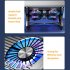Foldable Laptop Holder Stand Cooling Pad Table Bracket With Radiator Silent Fan Notebook Accessories 2 fan models