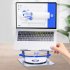 Foldable Laptop Stand Aluminum Alloy Lifting Bracket Double layer Cooling Rack Rotatable Notebook Holder Silver Gray