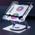 Foldable Laptop Stand Aluminum Alloy Lifting Bracket Double layer Cooling Rack Rotatable Notebook Holder Silver Gray