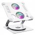 Foldable Laptop Stand Aluminum Alloy Lifting Bracket Double layer Cooling Rack Rotatable Notebook Holder Silver Gray