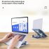 Foldable Laptop Stand Aluminum Alloy Lifting Bracket Double layer Cooling Rack Rotatable Notebook Holder Silver Gray
