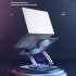 Foldable Laptop Stand Aluminum Alloy Lifting Bracket Double layer Cooling Rack Rotatable Notebook Holder Silver Gray