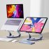 Foldable Laptop Stand Aluminum Alloy Lifting Bracket Double layer Cooling Rack Rotatable Notebook Holder Silver Gray