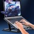 Foldable  Laptop  Table  Stand Light Thin Portable Double Cooling Fan Desktop Hollow Cooling Bracket Black