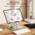 Foldable Mobile Phone Holder 360 Degree Rotating Non slip Bracket Stand Riser Height Adjustable for iPad Gray