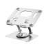 Foldable Mobile Phone Holder 360 Degree Rotating Non slip Bracket Stand Riser Height Adjustable for iPad Gray