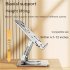 Foldable Mobile Phone Holder 360 Degree Rotating Non slip Bracket Stand Riser Height Adjustable for iPad Gray