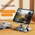 Foldable Mobile Phone Holder 360 Degree Rotating Non slip Bracket Stand Riser Height Adjustable for iPad Gray