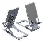 Foldable Phone Holder Stand Aluminum Alloy Tablet Pc Anti-slip Bracket Support Compatible for Iphone 13 12 grey