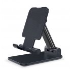 Foldable Phone Stand Metal Cellphone Holder Adjustable Desk Bracket Smartphone Mount Universal for iOS/Android Moble Phone Black