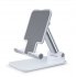 Foldable Phone Stand Metal Cellphone Holder Adjustable Desk Bracket Smartphone Mount Universal for iOS Android Moble Phone White