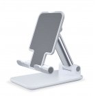 Foldable Phone Stand Metal Cellphone Holder Adjustable Desk Bracket Smartphone Mount Universal for iOS/Android Moble Phone White