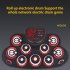 Foldable Roll Up Electronic Drum with Audio Horn Rechargeable Desktop Drum Pad Dtx Games Children Practice Pedal Yellow