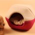 Foldable Soft Warm Winter Cat Dog Bed House Animal Puppy Cave Sleeping Mat Pad Nest Kennel Pet Supplies  Brown S