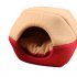 Foldable Soft Warm Winter Cat Dog Bed House Animal Puppy Cave Sleeping Mat Pad Nest Kennel Pet Supplies  blue S 35X30 cm
