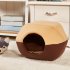 Foldable Soft Warm Winter Cat Dog Bed House Animal Puppy Cave Sleeping Mat Pad Nest Kennel Pet Supplies  blue S 35X30 cm