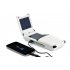 Foldable Solar Power Bank has a 12000mAh Lithium ion Polymer Battery and is suitable to be used with Laptop  Mobile Phone  Laptop  MP3  MP4 or Digital Camera