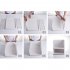 Foldable Stackable Drawer Type Storage Basket for Bedroom Wardrobe Closet Organize white High