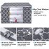 Foldable Storage  Container Quilt Bag Closet Storage Box Dustproof Organizer Gray 63 45 36cm