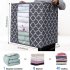 Foldable Storage  Container Quilt Bag Closet Storage Box Dustproof Organizer Gray 63 45 36cm