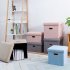 Foldable Storage Ottoman  Linen Chest With Storage Space High capacity Box  220 Lbs Load Capacity Multifunctional Stools For Bedroom  Living Room  Dorm grey 31 