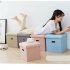 Foldable Storage Ottoman  Linen Chest With Storage Space High capacity Box  220 Lbs Load Capacity Multifunctional Stools For Bedroom  Living Room  Dorm grey 31 