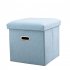 Foldable Storage Ottoman  Linen Chest With Storage Space High capacity Box  220 Lbs Load Capacity Multifunctional Stools For Bedroom  Living Room  Dorm blue 31 