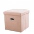 Foldable Storage Ottoman  Linen Chest With Storage Space High capacity Box  220 Lbs Load Capacity Multifunctional Stools For Bedroom  Living Room  Dorm Pink 38 