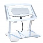 Foldable Tablet Cooling Stand Dual core Semiconductor Cooling Bracket Portable Height Adjustable Radiator silver