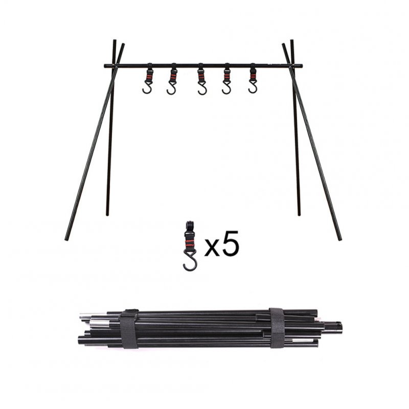Foldable  Tripod Hanger For Camping Kitchenware Storage Hook Portable Barbecue Tool Bracket small